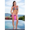 Palm Beach metallisch | Mini Triangel string Bikini anthracite fuchsie