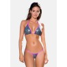 Palm Beach metallic | Mini tiny hot thong triangle string sexy bikini gray anthracite fuchsia