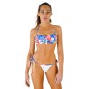 Maillot de bain string bikini blanc bleu Canaries