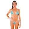 Micro string bikini transparent résille bleu Palm beach 3