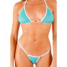 Micro string bikini transparent résille bleu Palm beach 4