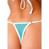 Micro string bikini transparent résille bleu Palm beach 5