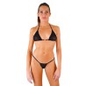 Micro string bikini transparent résille noir Palm beach