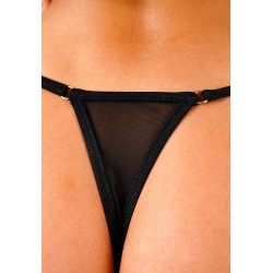 Micro string bikini transparent résille noir Palm beach 5
