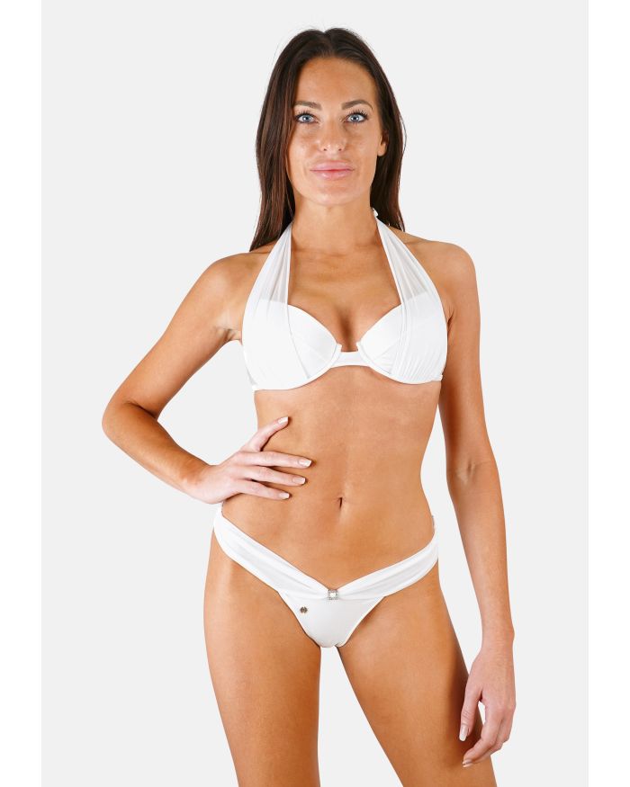 Maillot de bain tanga bikini brésilien blanc Bali