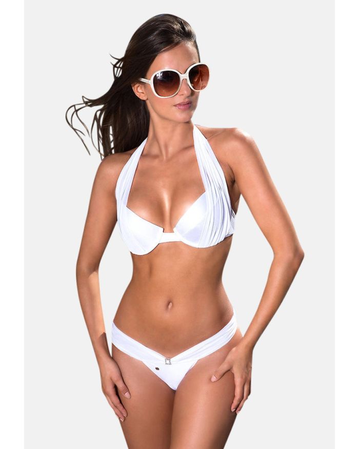 Maillot de bain femme sexy bikini blanc Bali 3 pièces